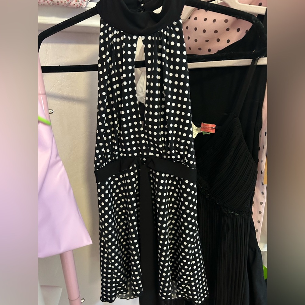 Vintage polka dot halter top